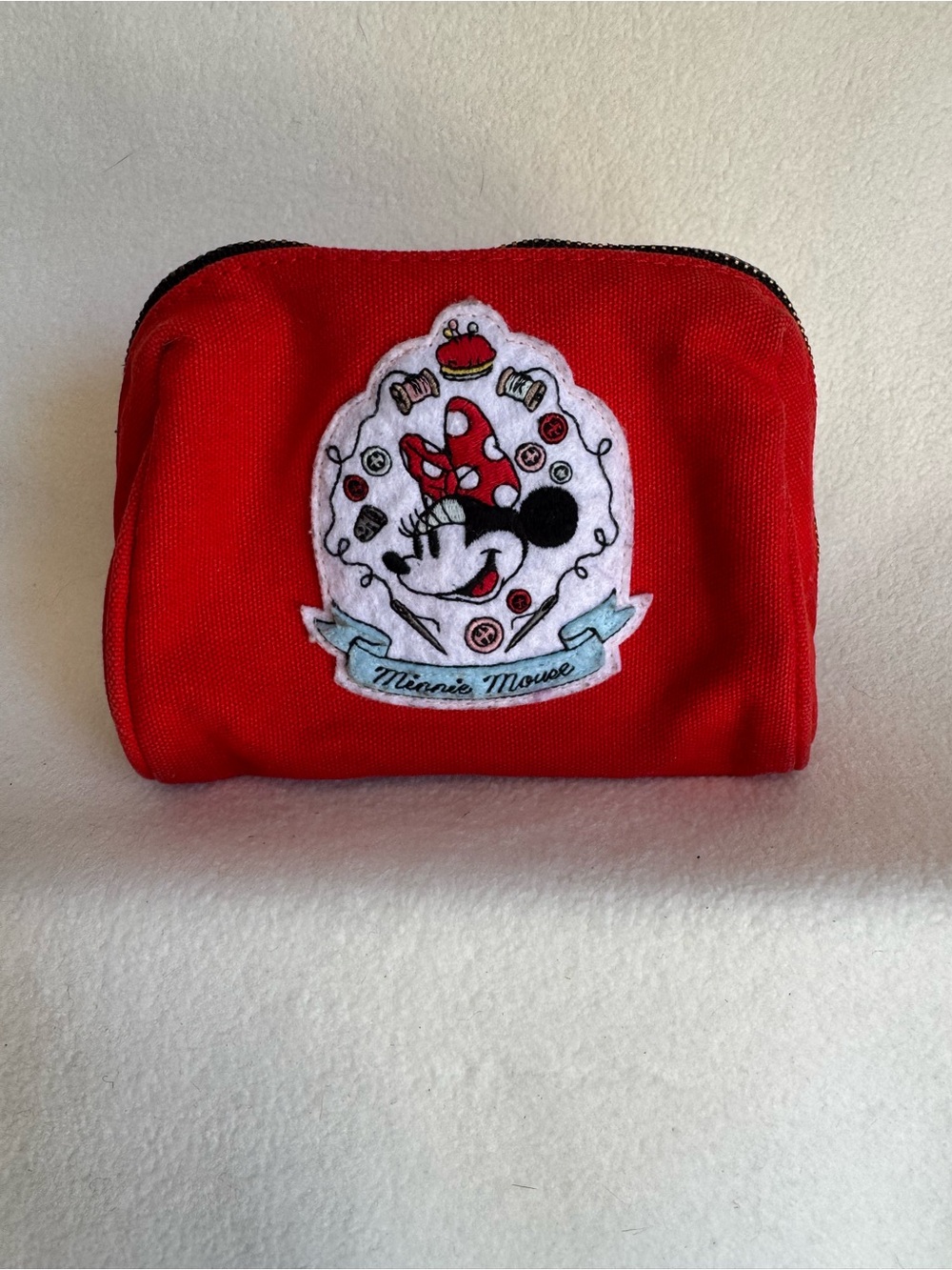 Disney Uniqlo Olympia Le-Tan Minnie Mouse Red Cosmetic Makeup Bag Pouch